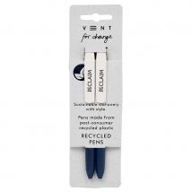 VENT for Change Recycled Pens - Blue with Black Ink - Pack of 2