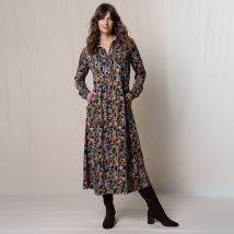 Lily & Me Seasons Floral Ikat Dress - Olive