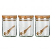 Izaan Spice Jars - Clear - Set of 3