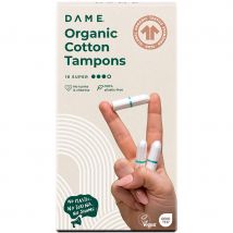 DAME Organic Cotton Tampons - Super - Pack of 16