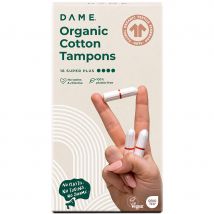 DAME Organic Cotton Tampons - Super Plus - Pack of 16