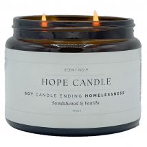 Labre's Hope Scented Soy Wax Candle - Sandalwood & Vanilla - 400g