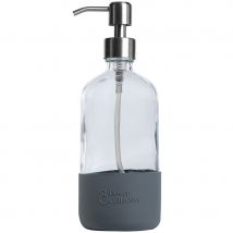 Bower Collective Reusable Glass Pump Dispenser with Granite Silicon Sleeve - 500ml