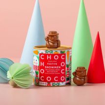 Chococo 47% Colombia Milk Chocolate Mini Snowmen in a Tube - 100g