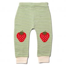 Little Green Radicals Strawberries Knee Patch Striped Joggers
