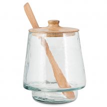 Kali Tall Storage Jar - Natural & Clear