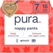 Pura Nappy Pants - Size 7 - 17+kg - Pack of 16