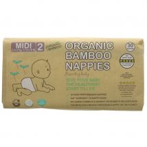 Beaming Baby Organic Bamboo Nappies - Midi - Size 2 - Pack of 30