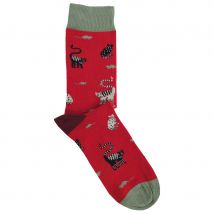 Doris & Dude Red Cats Bamboo Socks - UK 3-7
