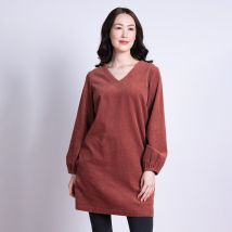 Nomads Gathered Cuff Tunic Dress - Rose
