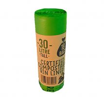 Eco Green Living Compostable Bin Liners - 30L - 18 Bags