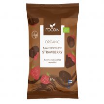 Foodin Organic Raw Chocolate Coated Strawberry - 50g