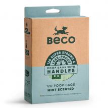 Beco Recycled Large Poop Bags with Handles - Mint - 120 Bags
