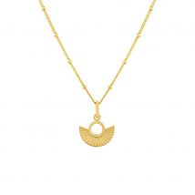 Vurchoo Art Deco Fan Gold Necklace