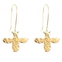 Just Trade Hammered Bee Earrings