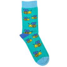 Doris & Dude Green Bees Bamboo Socks - UK 3-7