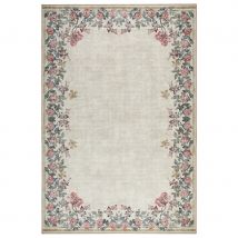 Hug Rug Eco-Washable Botanical Border Rug - 120 x 185cm