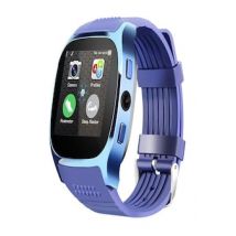 T8 Bluetooth Smart Watch Phone Mate SIM FM Pedometer for Android IOS iPhone Samsung Blue,Black. Black