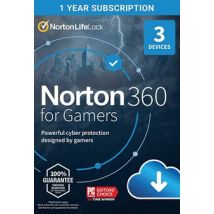 Norton 360 for Gamers (PC, Android, Mac, iOS) 3 Devices, 1 Year - Symantec Key - EUROPE