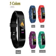 115plus Bluetooth Smart Watch Heart Rate Blood Pressure Monitor Fitness Tracker Bracelet Purple