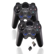 2 Pcs 2.4G Wireless Game Controller Gamepad Joystick for PS3 Android TV Box