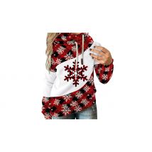 Women's Christmas Plaid High Neck Hoodie - 4 Designs & 5 Sizes