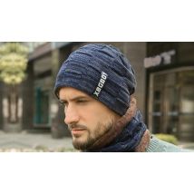 Men's Matching Knitted Beanie & Scarf - 5 Colours