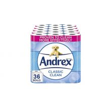 36 or 72 Andrex Classic Clean 2-Ply Toilet Rolls