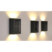 Pair of Solar Powered Up-Down Wall Lights - 3 Colours