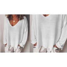 Casual V-Neck Lightweight Knitted Jumper - 4 Colours & 6 Sizes