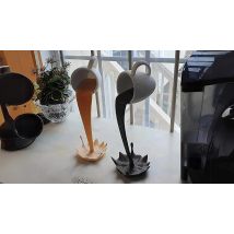 Resin Floating Coffee Cup Sculpture - 6 Styles