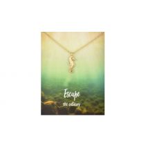 Seahorse Necklace With 'Escape the Ordinary' Quote Card - 2 Colours