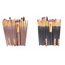 15-Piece Soft Synthetic Make-Up Brush Set - 9 Designs