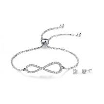 Infinity Bracelet & Earrings Gift Set - Encrusted with Crystals from Swarovski!