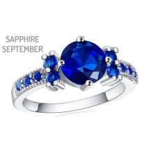 2.33ct Simulated Ruby, Sapphire, Emerald or Amethyst Ring