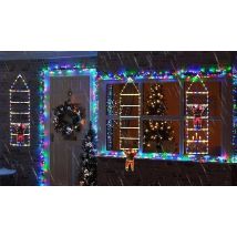 Ladder Lights with Climbing Santa Claus Decoration - 2 Sizes, 2 Colours
