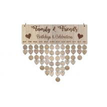 Wooden Birthday Reminder Calendar Wall Board - 3 Designs