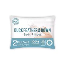 2-Pack of Duck Feather & Down Hotel-Quality Pillows