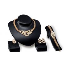 5-Piece Sparkly Simulated Crystal Jewellery Set - 2 Colours