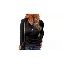 Women’s Long-Sleeved Top with Lace Detail - 6 Colours, 5 Sizes