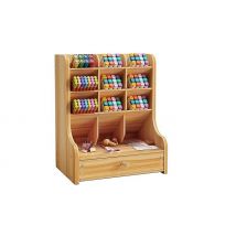 Wooden Pen Organizer with Drawer - 3 Colours