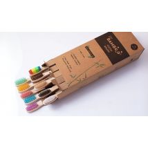 10-Pack Bamboo Charcoal Soft Bristle Toothbrushes