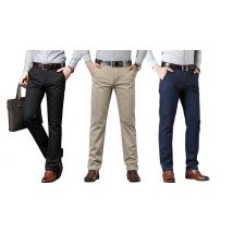 Men’s Comfy Fit Formal Trousers - 5 Sizes & 3 Colours