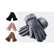 Faux Leather Touchscreen Lined Winter Gloves - 7 Colours