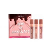 L'Oreal Box-of-Chocolates Gift Set - 3 Ultra Matte Chocolate Liquid Lipsticks