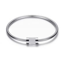 Simulated Crystal Pave Bangle - 2 Colours