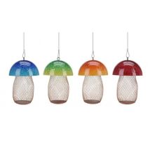Mushroom Shaped Hanging Bird Feeder - 4 Colours