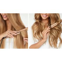 2-in-1 Rose Gold Ceramic Hair Straightener & Curler