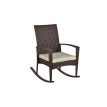 Garden Rattan Rocking Chairs with Padded Cushions - 3 Colours