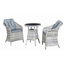 Sicilia Rattan Dove Grey 2-Seat Bistro Set